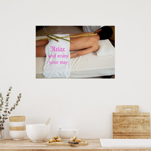 Bamboo Massage Poster (Keuken)