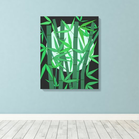 Bamboo Moon Canvas Afdruk (Insitu (Houten vloer))