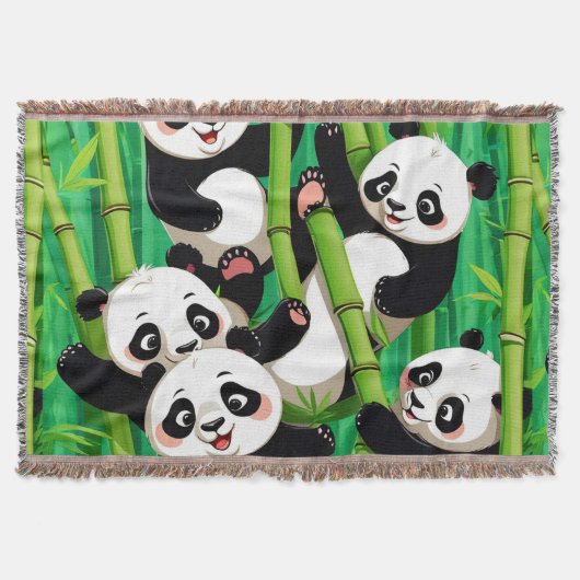 Bamboo Panda Deken (Voorkant)