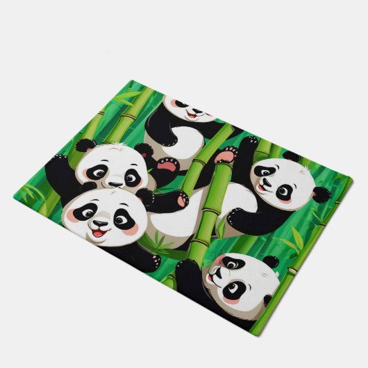 Bamboo Panda Deurmat (Schuin)