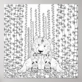 Bamboo Panda Doodle 2 Poster (Voorkant)