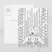 Bamboo Panda Doodle Briefkaart (Voorkant / Achterkant)