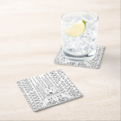 Bamboo Panda Doodle Kartonnen Onderzetters (Insitu)