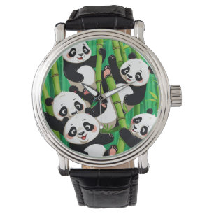 Bamboo Panda Horloge