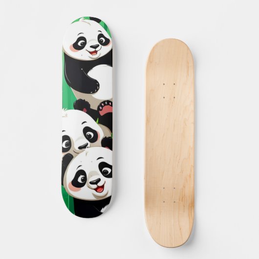 Bamboo Panda Persoonlijk Skateboard (Voorkant)