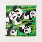Bamboo Panda Wandkleed (Voorkant (horizontaal))