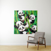Bamboo Panda Wandkleed (In situ)