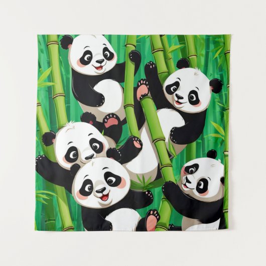 Bamboo Panda Wandkleed (Voorkant)