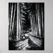 Bamboo Path at Night – Yin | Japanese Zen Wall Art Poster (Voorkant)