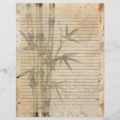 Bamboo Plant Old Manuscript Briefhoofd (Voorkant)
