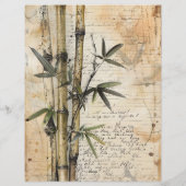 Bamboo Plant Old Manuscript Briefhoofd (Achterkant)