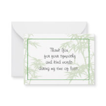 Bamboo Plants Thank You Card