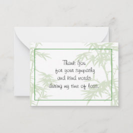 Bamboo Plants Thank You Card Notitiekaartje