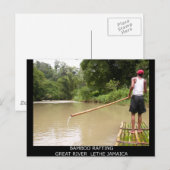 Bamboo Rafting Great River Lethe Jamaica Briefkaart (Voorkant / Achterkant)