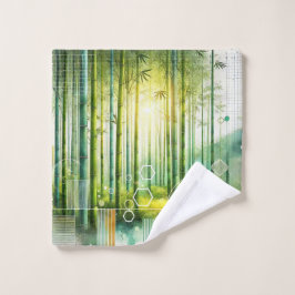 Bamboo Serenity Geometrische Patroon Handdoek