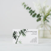 Bamboo Stalks Oriental Zen Touch Visitekaartje (Staand voorkant)