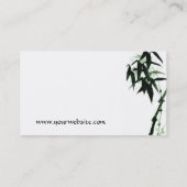 Bamboo Stalks Oriental Zen Touch Visitekaartje (Achterkant)