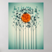 Bamboo Sunset Art Poster (Voorkant)
