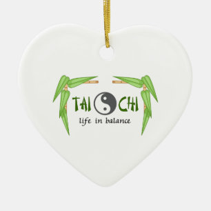 BAMBOO TAI CHI KERAMISCH ORNAMENT
