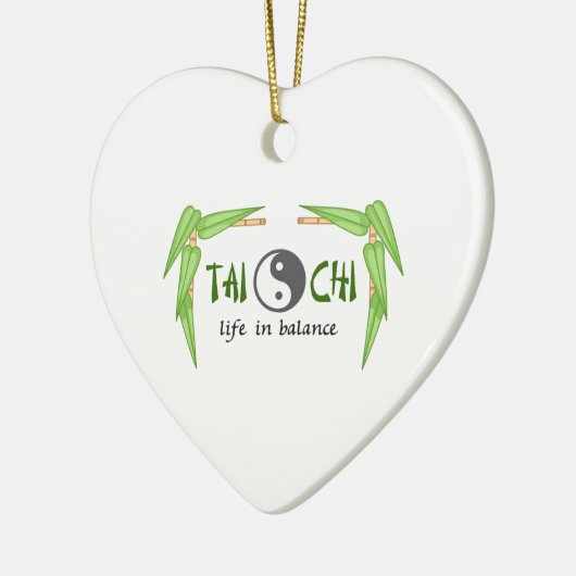 BAMBOO TAI CHI KERAMISCH ORNAMENT (Links)
