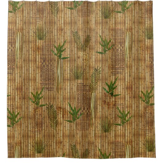 Bamboo Tapa Cloth Douchegordijn (Voorkant)