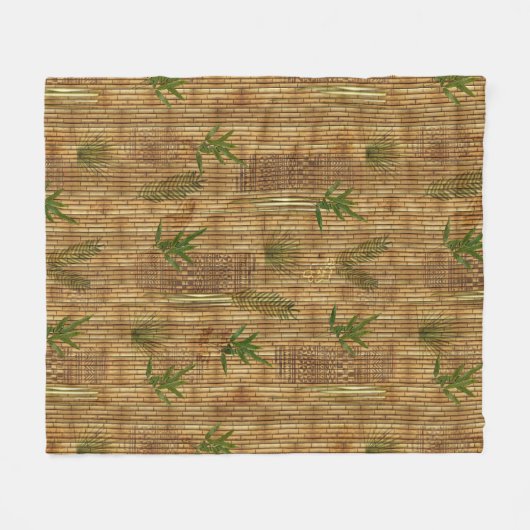 Bamboo Tapa Cloth Fleece Deken (Voorkant (Horizontaal))