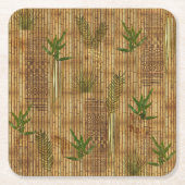 Bamboo Tapa Cloth Kartonnen Onderzetters (Voorkant)