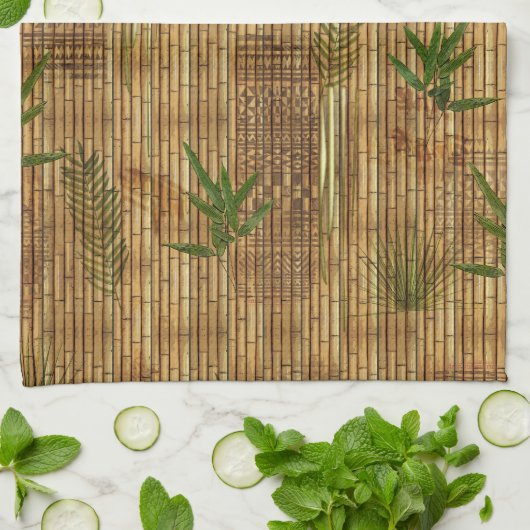Bamboo Tapa Cloth Theedoek (Gevouwen)