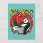 Bamboo Tea Drinker Panda Briefkaart (Voorkant)