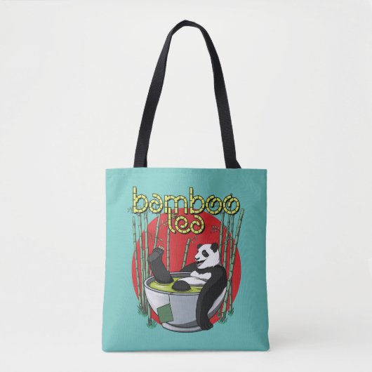 Bamboo Tea Drinker Panda Tote Bag (Voorkant)