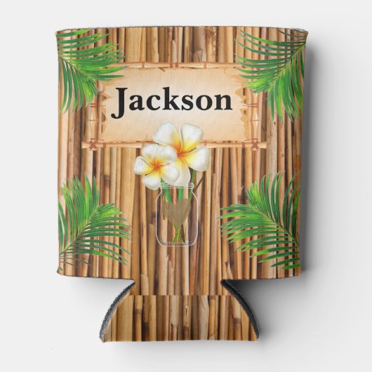 Bamboo Tiki Design Blikjeskoeler (Voorkant)