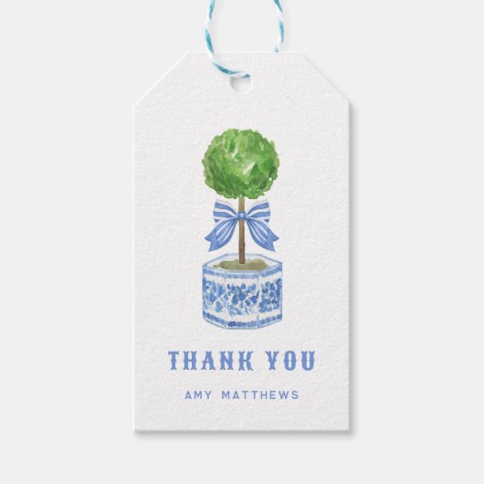 Bamboo Topiary Garden | Chinoiserie Hartelijk dank Cadeaulabel (Voorkant)