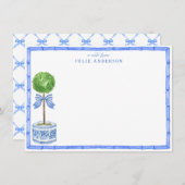 Bamboo Topiary Garden | Chinoiserie Notitiekaartje (Voorkant / Achterkant)