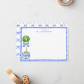 Bamboo Topiary Garden | Chinoiserie Notitiekaartje (Voorkant / Achterkant in situ)