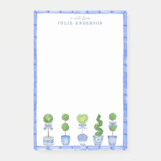 Bamboo Topiary Garden | Chinoiserie Post-it Notes (Voorkant)
