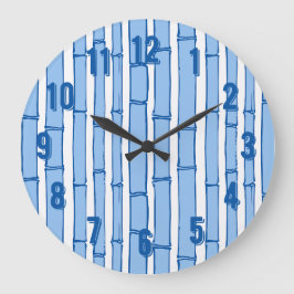 Bambooey Bamboestreep in Blauwe Porselein Grote Klok