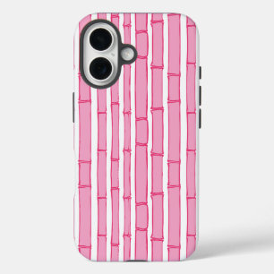 Bambooey Bamboestreep in Roze iPhone 16 Hoesje