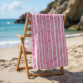 Bambooey Bamboestreep in Roze Strandlaken
