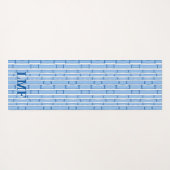 Bambooey Bamboo Stripe in Blue Personalized Yogamat (Achterkant (horizontaal))