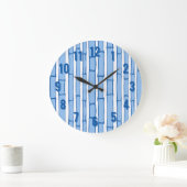Bambooey Bamboo Stripe in Blue Porcelain Grote Klok (Huis)