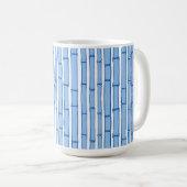 Bambooey Bamboo Stripe in Blue Porcelain Koffiemok (Voorkant rechts)