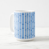 Bambooey Bamboo Stripe in Blue Porcelain Koffiemok (Voorkant links)