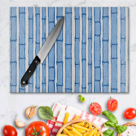 Bambooey Bamboo Stripe in Blue Porcelain Snijplank