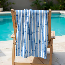 Bambooey Bamboo Stripe in Blue Porcelain Strandlaken