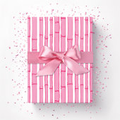 Bambooey Bamboo Stripe in Pink Cadeaupapier