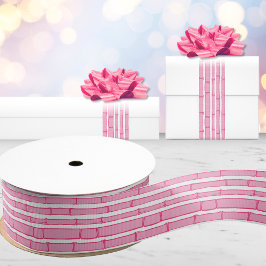 Bambooey Bamboo Stripe in Pink Grosgrain Lint