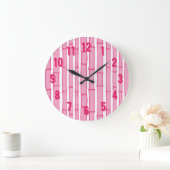 Bambooey Bamboo Stripe in Pink Grote Klok (Huis)