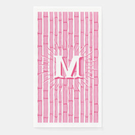 Bambooey Bamboo Stripe in Pink Personalized Servet
