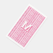Bambooey Bamboo Stripe in Pink Personalized Servet (Hoek)