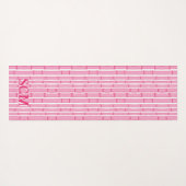 Bambooey Bamboo Stripe in Pink Personalized Yogamat (Achterkant (horizontaal))